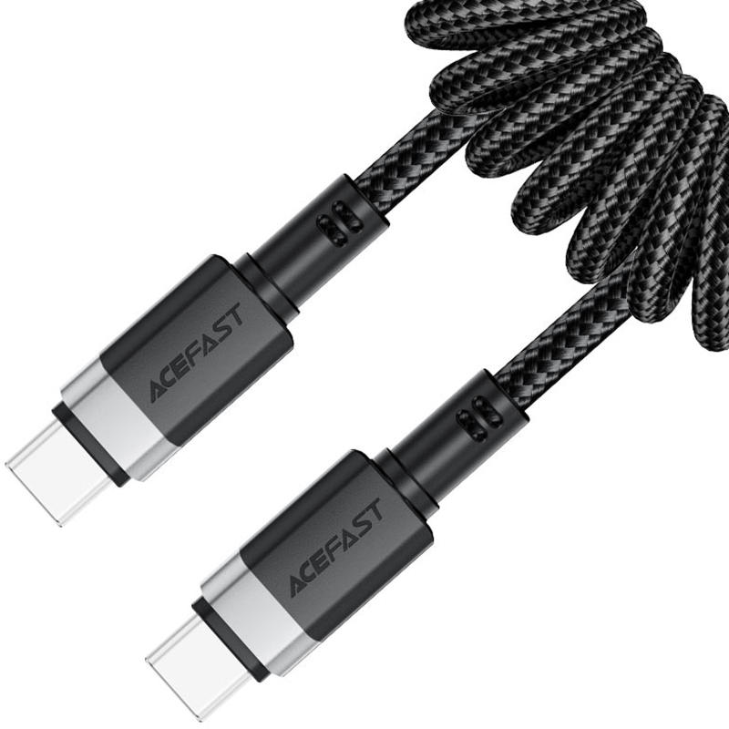 Дата кабель Acefast C14-03 Type-C to Type-C 60W (1.2m), Black 1, купить оптом с доставкой