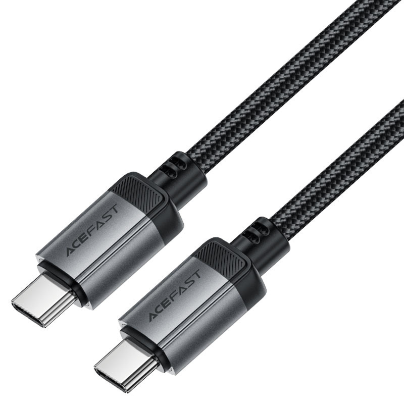 Дата кабель Acefast C20-03 Type-C to Type-C 60W (1.2m), Black 1, купить оптом с доставкой