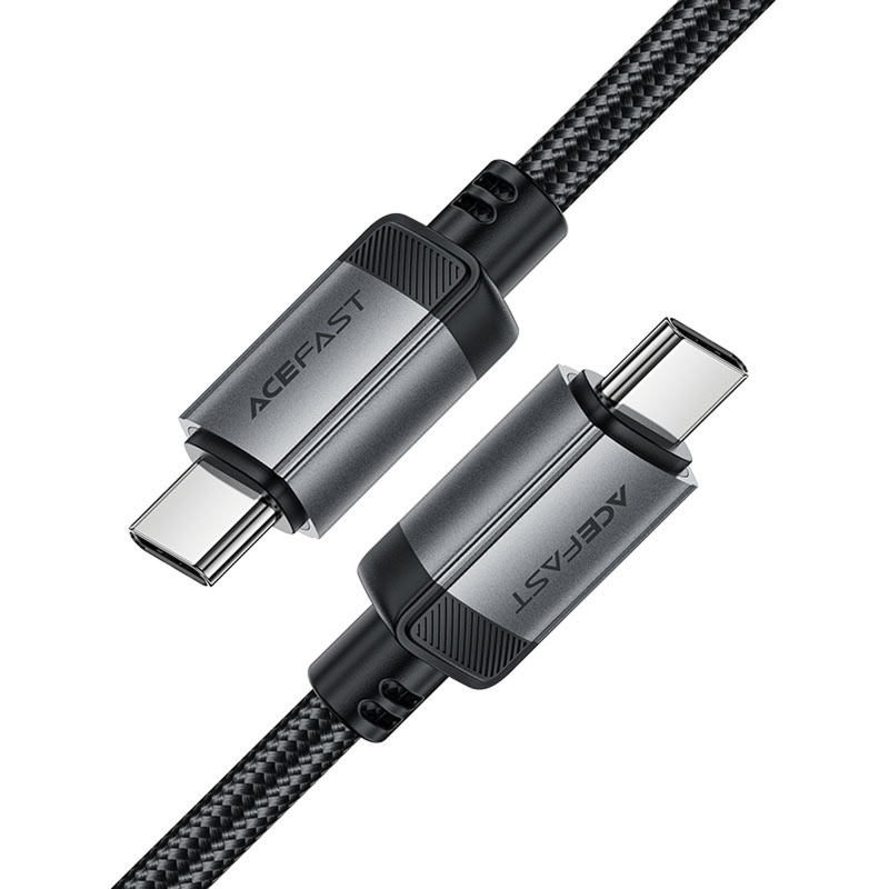 Дата кабель Acefast C20-03 Type-C to Type-C 60W (1.2m), Black 2, купить оптом с доставкой