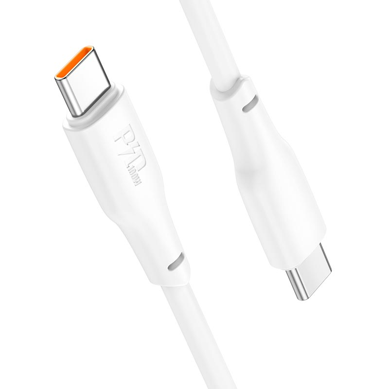 Дата кабель Hoco X93 Force Type-C to Type-C 100W (2m), White 4, купить оптом с доставкой