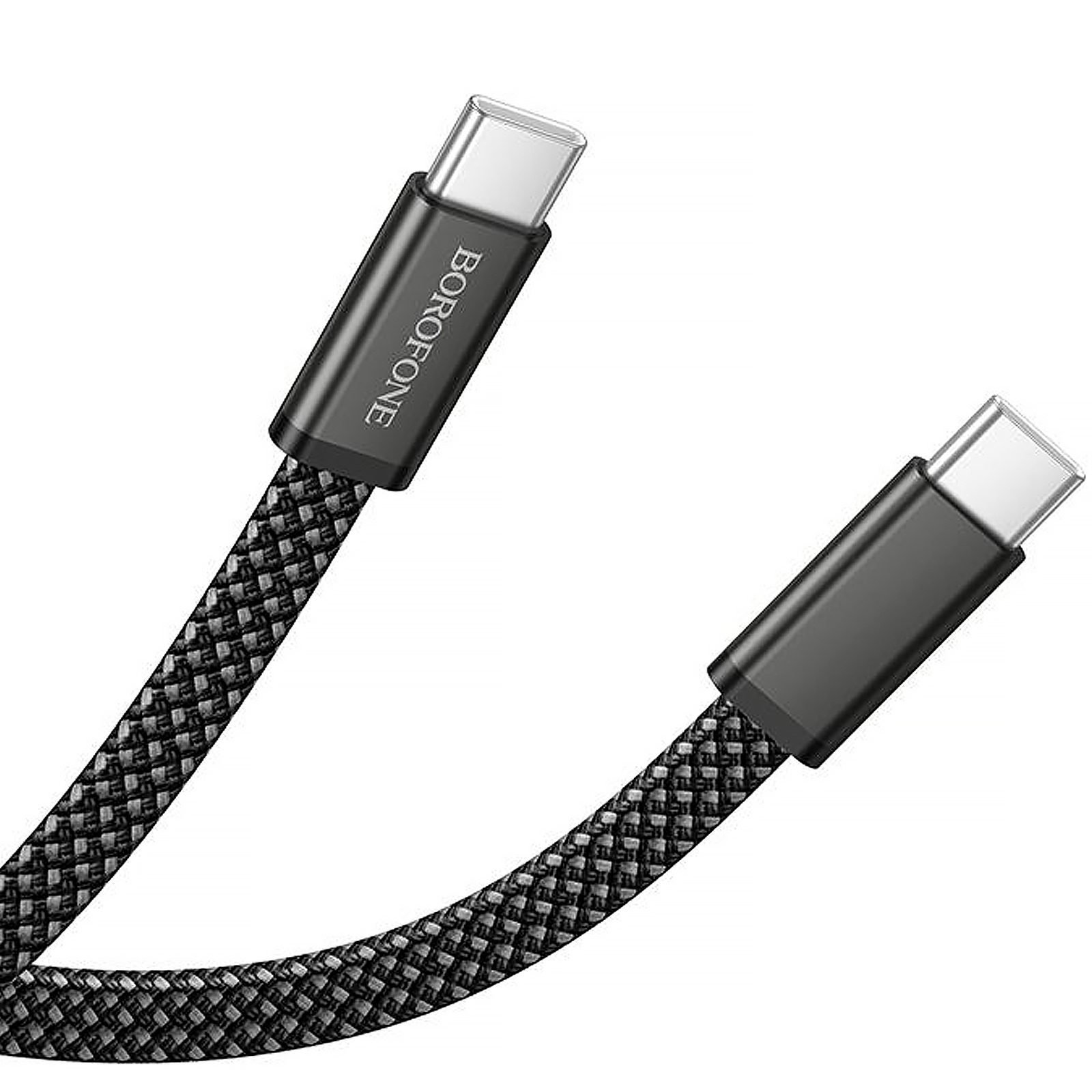 Дата кабель Borofone BX124 Peace Type-C to Type-C 60W (1m), Black 4, купить оптом с доставкой