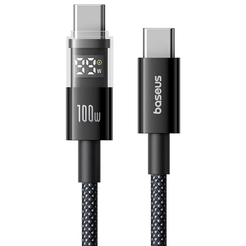 Дата кабель Baseus Display 2 Type-C to Type-C 100W (2m) (P10382702), Cosmic Black, купить оптом с доставкой
