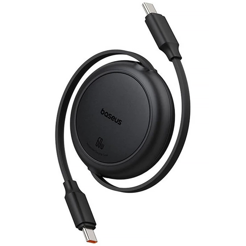 Дата кабель Baseus Free2Pull Mini Retractable Type-C to Type-C 60W (1m) (P10364500), купить оптом с доставкой