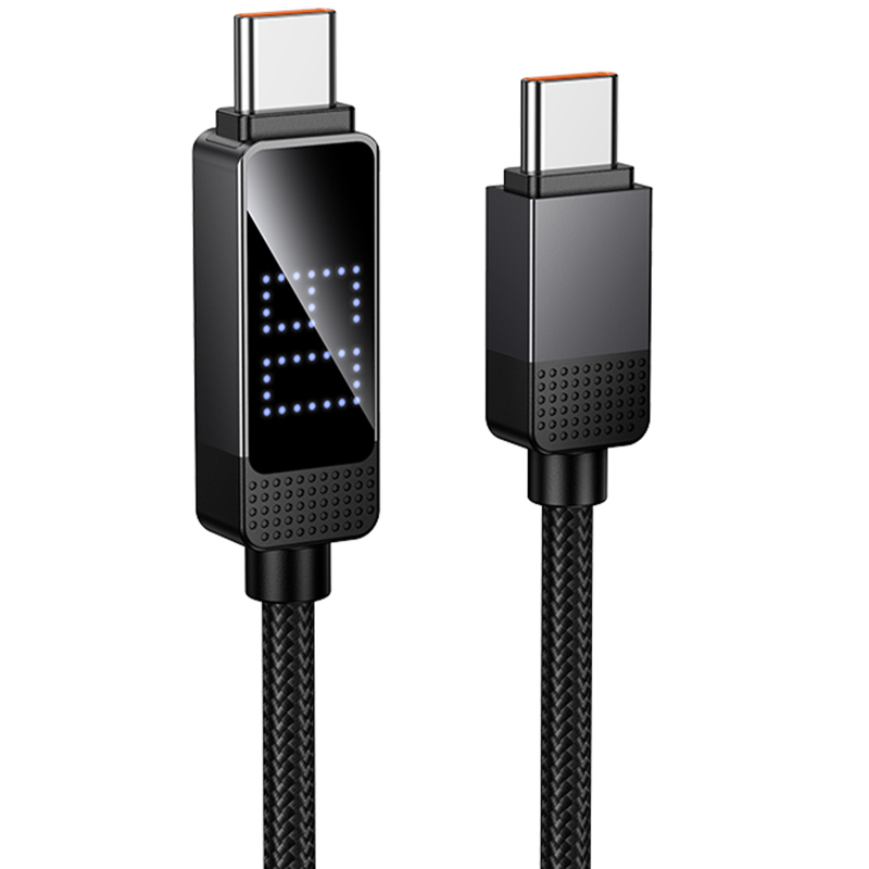 Дата кабель Hoco U154 Matrix Type-C to Type-C 60W (1m) на картинке №1