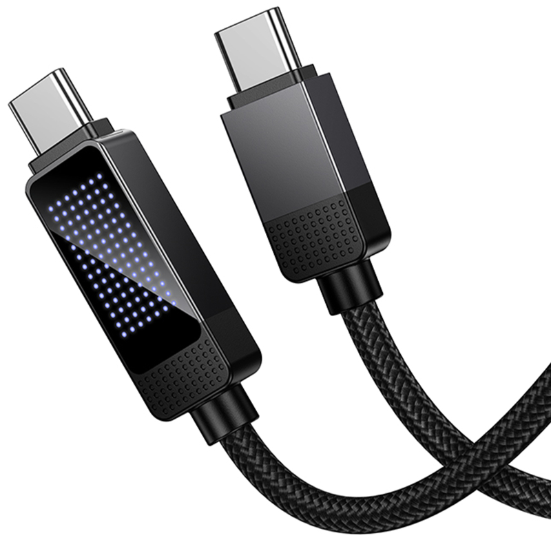 Дата кабель Hoco U154 Matrix Type-C to Type-C 60W (1m) на картинке №5