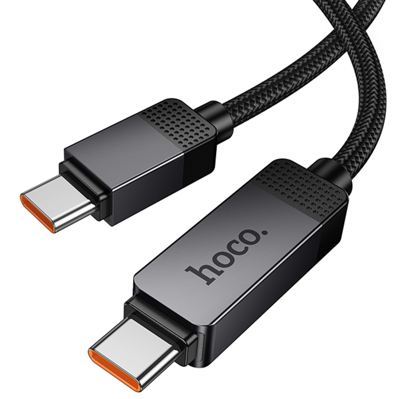 Дата кабель Hoco U154 Matrix Type-C to Type-C 60W (1m) на картинке №6