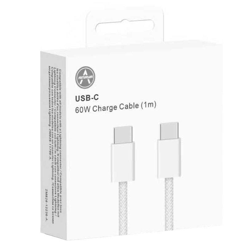 Дата кабель Amaya AD60CC Type-C to Type-C 60W (1m) на картинке №2