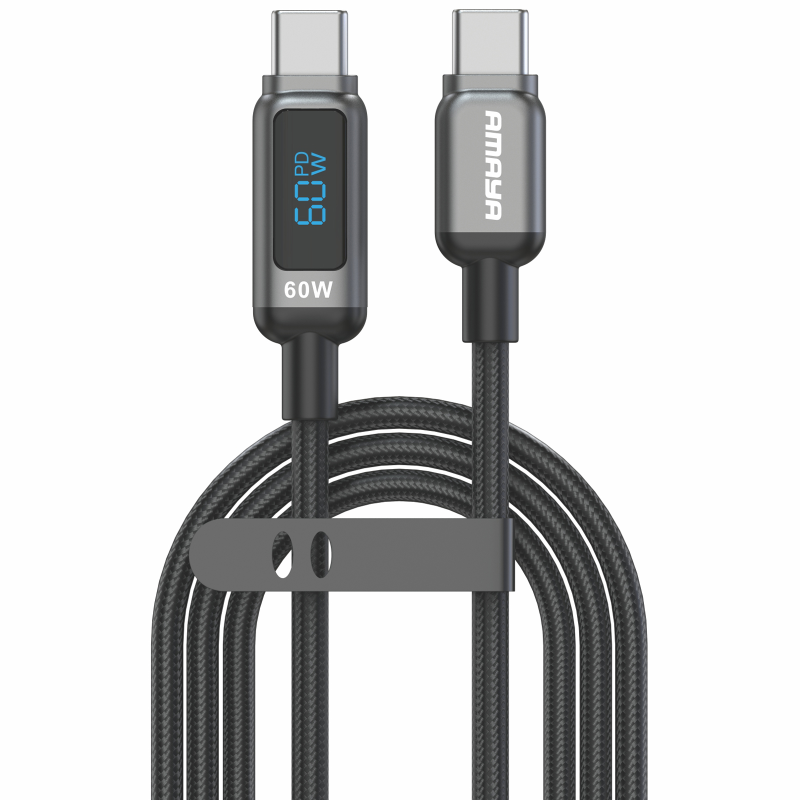 Дата кабель Amaya 326CC Type-C to Type-C 100W (1.2m), Black, купить оптом с доставкой