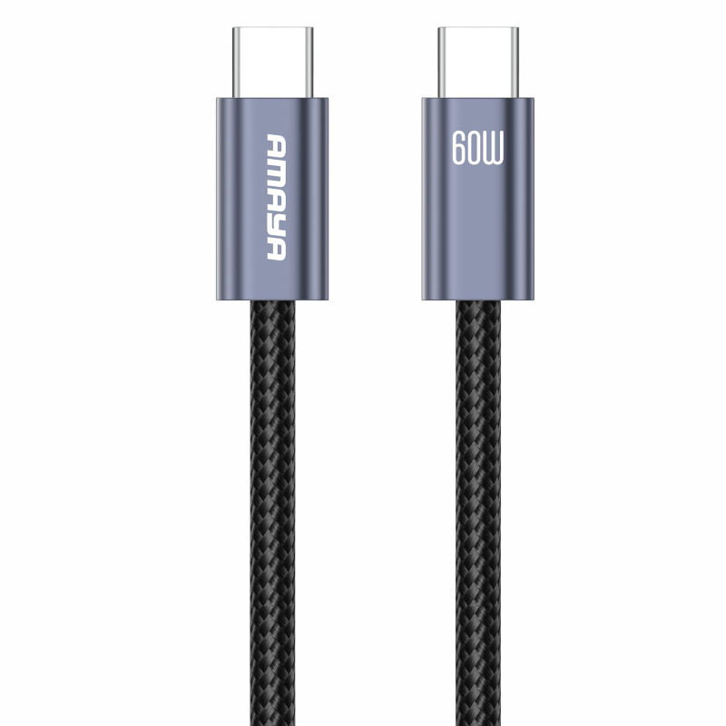 Дата кабель Amaya 61CC Type-C to Type-C 60W (1m) на картинке №1