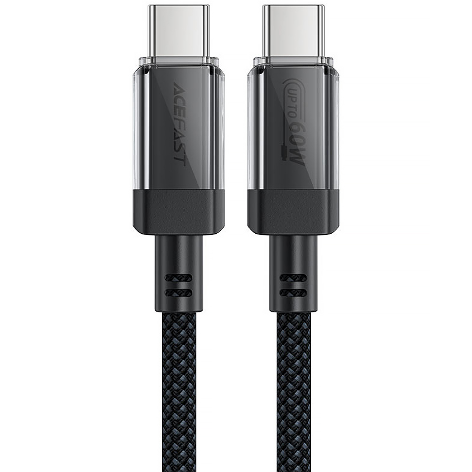 Дата кабель Acefast C12-03 Type-C to Type-C 60W (1.2m), Black, купить оптом с доставкой