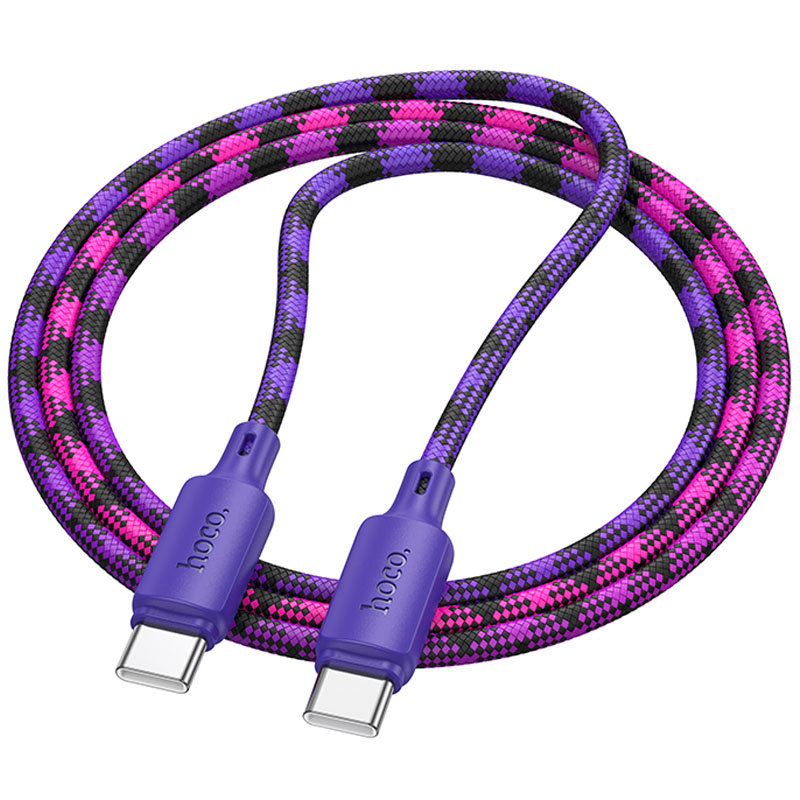 Уценка Дата кабель Hoco X116 Meridian Type-C to Type-C 60W (1m), Вскрытая упаковка / Gradient Purple Mix 1, купить оптом с доставкой