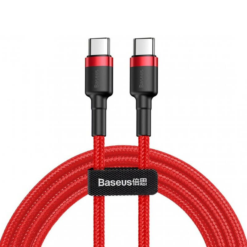 Дата кабель Baseus Cafule Type-C to Type-C PD2.0 60W (2m) (CATKLF-H) на картинке №1
