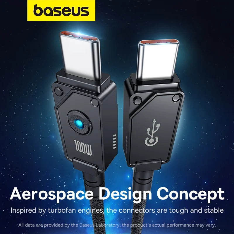 Дата кабель Baseus Unbreakable Series Fast Charging Type-C to Type-C 100W 1m (P10355800111-0) на малюнкі №3
