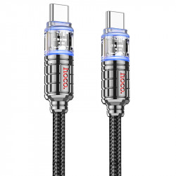 Дата кабель Hoco U122 Lantern Transparent Discovery Edition Type-C to Type-C 60W (1.2m)