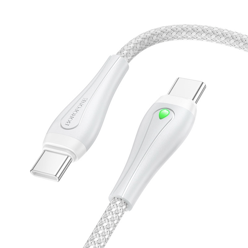 Дата кабель Borofone BX100 Advantage 60W Type-C to Type-C (1m) на малюнкі №1
