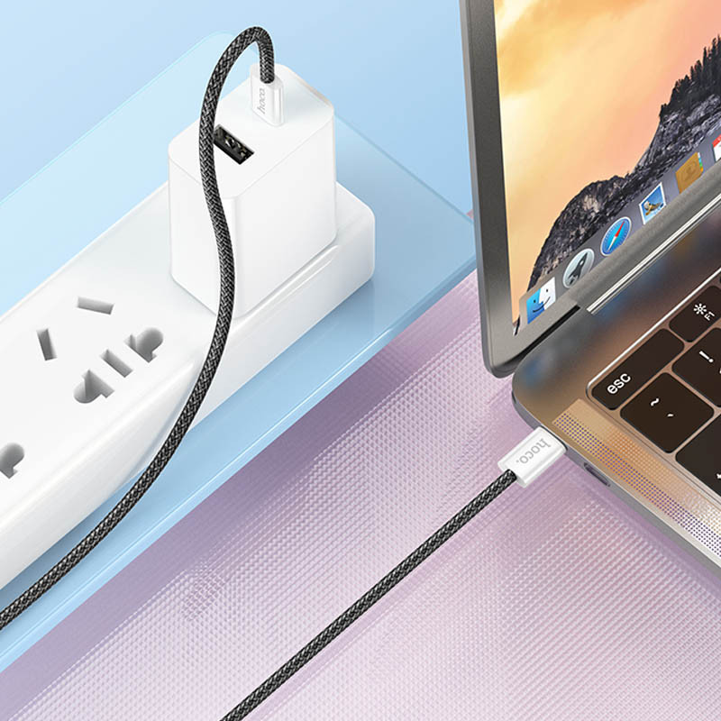 Дата кабель Hoco X104 Source 60W Type-C to Type-C (2m) дивитися фото №3