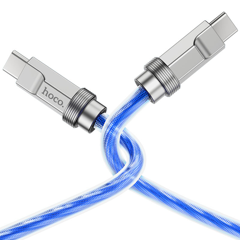Дата кабель Hoco U113 Solid 100W Type-C to Type-C (1m) на малюнкі №4