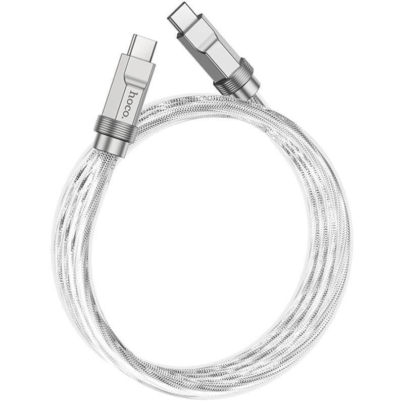 Дата кабель Hoco U113 Solid 100W Type-C to Type-C (1m) на малюнкі №2