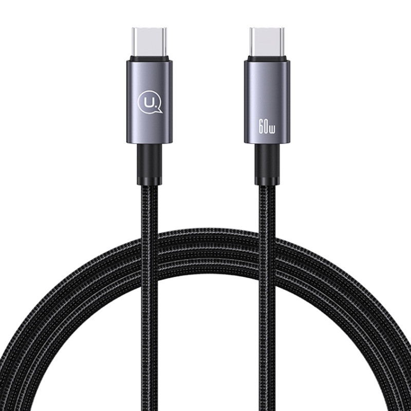 Дата кабель USAMS US-SJ661 Type-C to Type-C 60W Sufeng Series (1.2m) дивитися фото №1