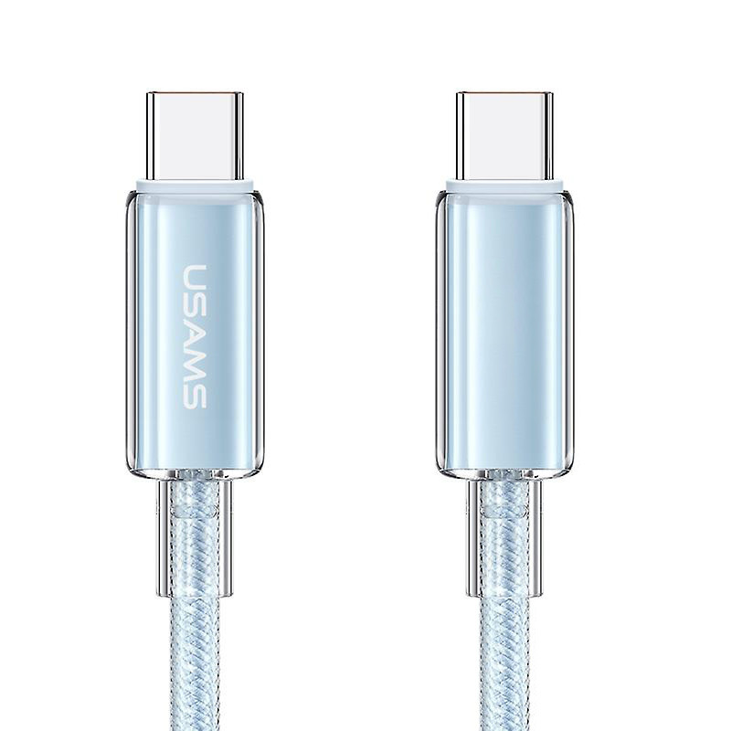 Дата кабель USAMS US-SJ660 Type-C to Type-C PD100W Cloud Series (1.2m) на малюнкі №1