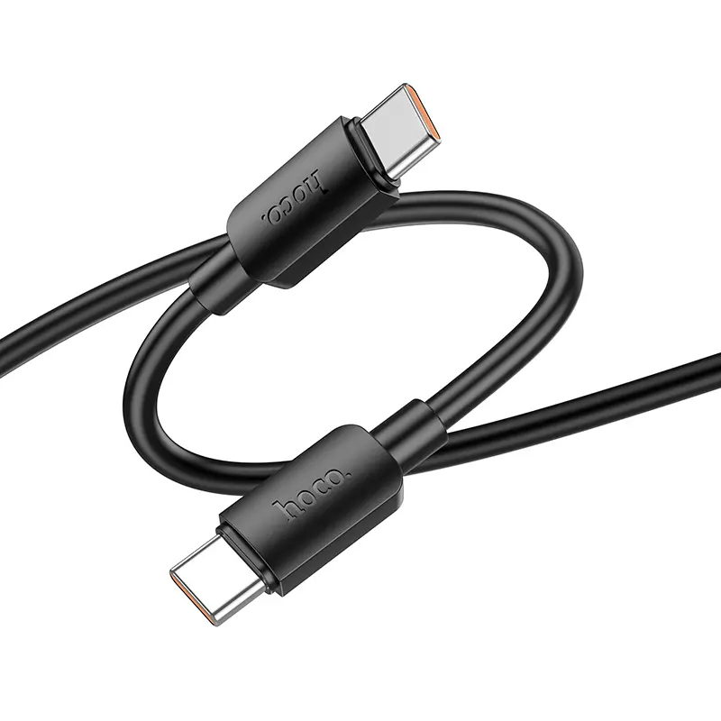 Дата кабель Hoco X96 Hyper Type-C to Type-C 100W (1m), Black 2, купить оптом с доставкой