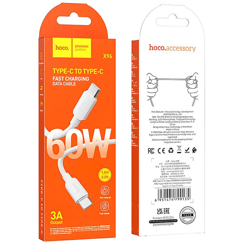Дата кабель Hoco X96 Hyper Type-C to Type-C 60W (1m) на малюнкі №2