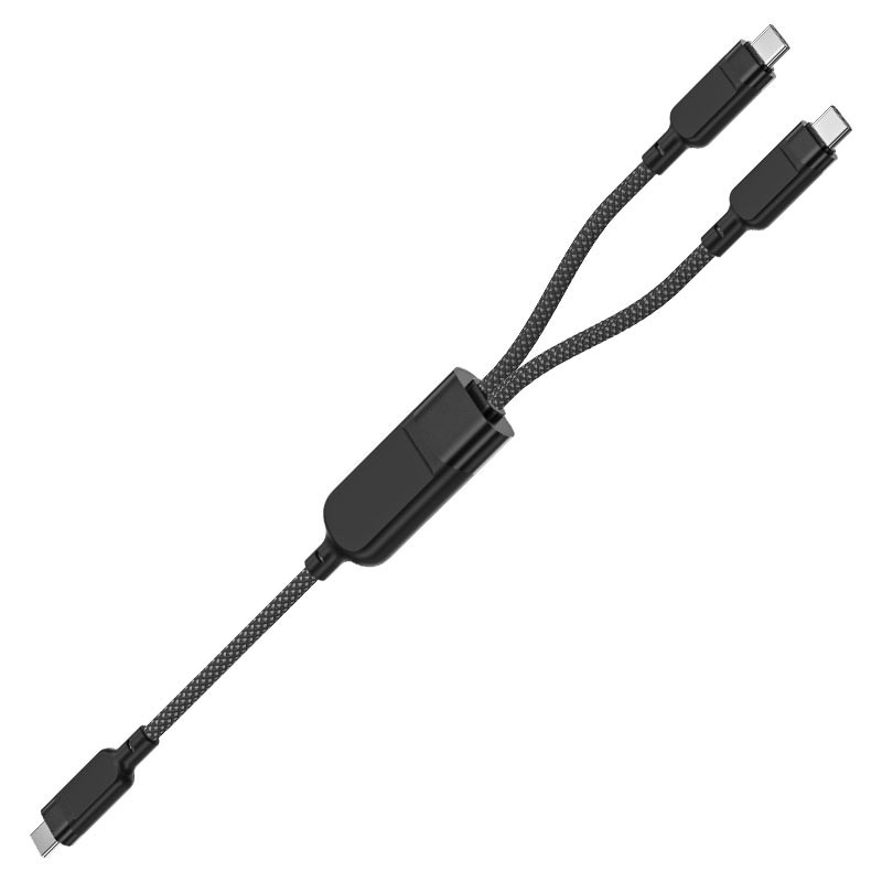 Дата кабель Acefast C5-11 USB-C to 2xUSB-C 100W (1.2m) на малюнкі №4