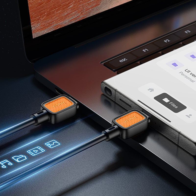 Дата кабель Hoco X108 Benefit 60W Type-C to Type-C (1m) на малюнкі №4