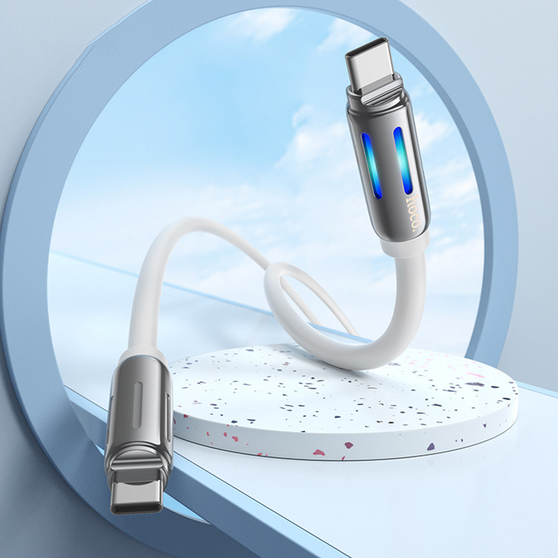 Дата кабель Hoco U136 Prize Type-C to Type-C 60W (1.2m) на картинке №3