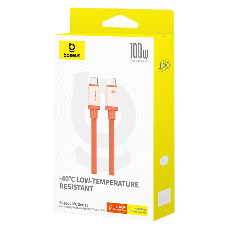 Дата кабель Baseus 0°C Series Fast Charging Type-C to Type-C 100W (1m) (P10368800731) на малюнкі №5