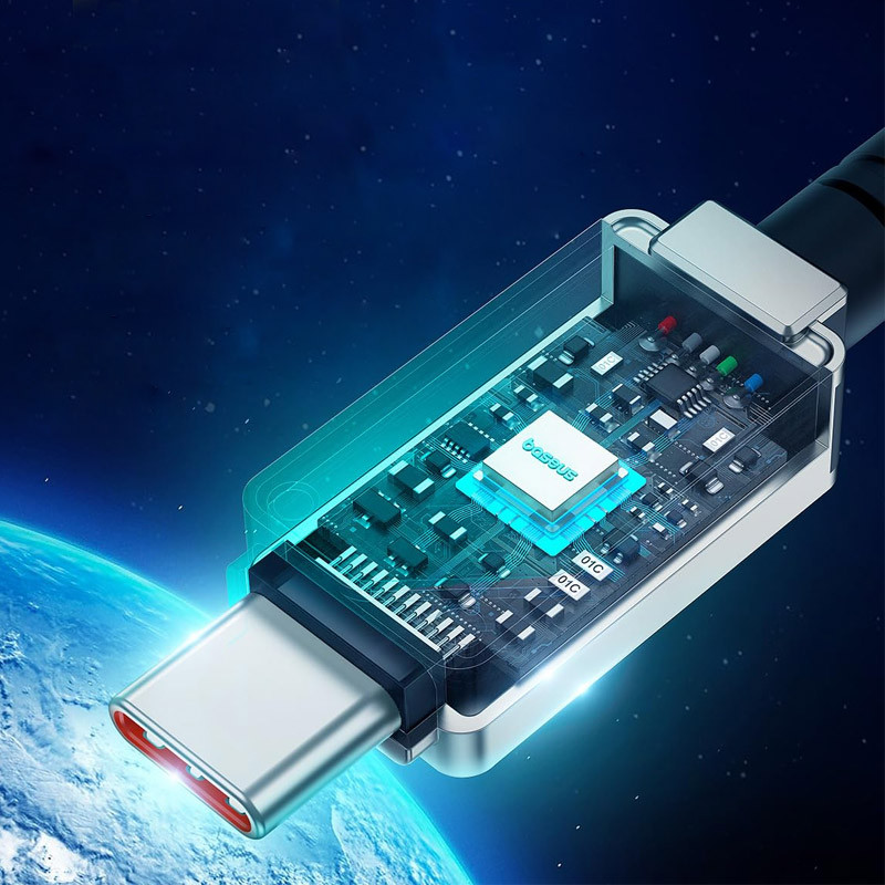 Дата кабель Baseus Unbreakable Series Fast Charging Type-C to Type-C 100W 1m (P10355800111-0) на малюнкі №4