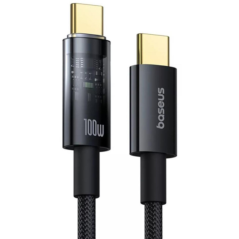 Дата кабель Baseus Explorer with Auto Shutdown Type-C to Type-C 100W (1m) (P103197031) на малюнкі №2