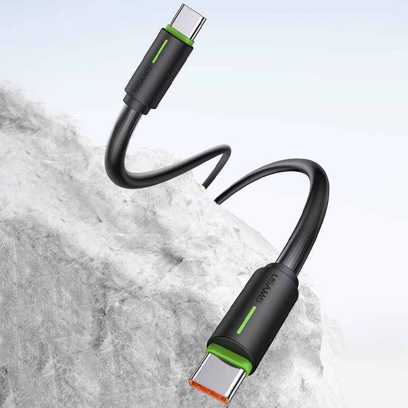 Дата кабель Usams US-SJ734 Bicolor Charging YR Ser. Type-C to Type-C 60W (1m) на малюнкі №2