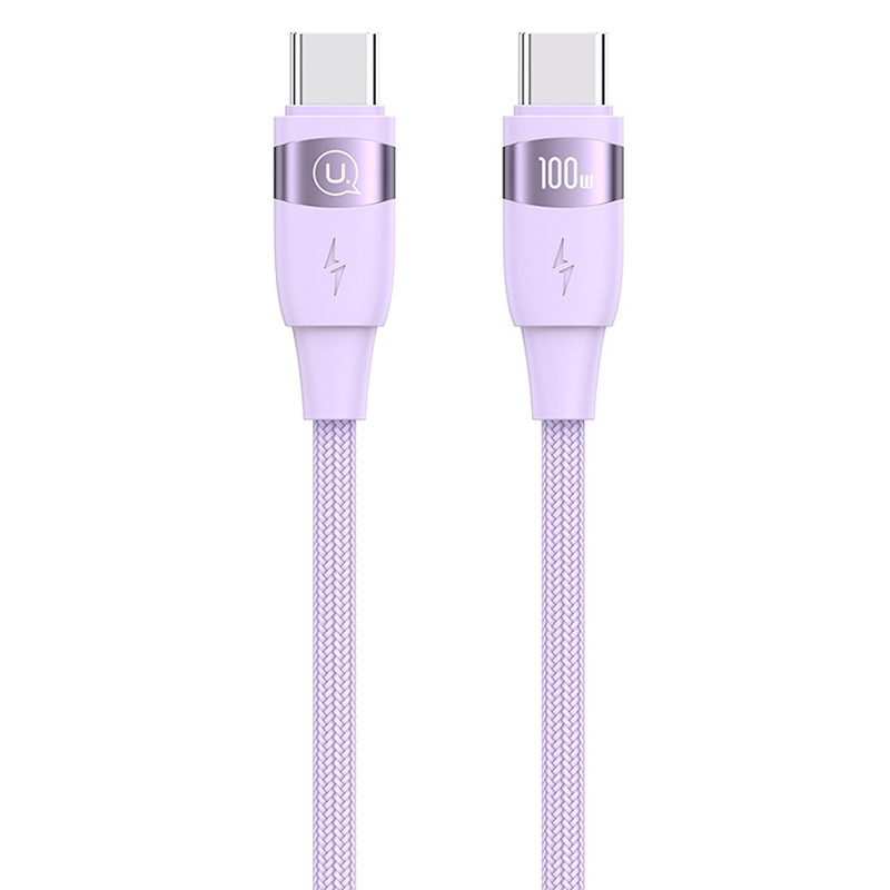 Дата кабель Usams US-SJ633 U85 Type-C to Type-C 100W (2m) на малюнкі №1