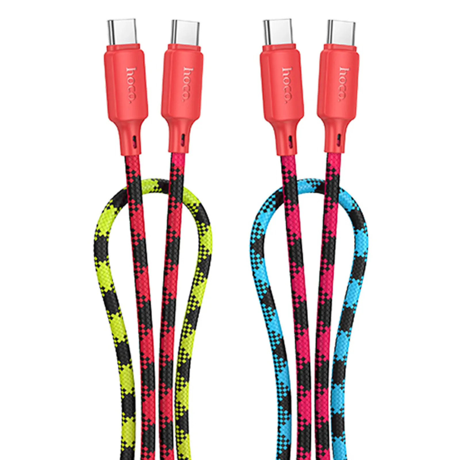 Дата кабель Hoco X116 Meridian Type-C to Type-C 60W (1m), Gradient Red Mix, купити оптом з доставкою