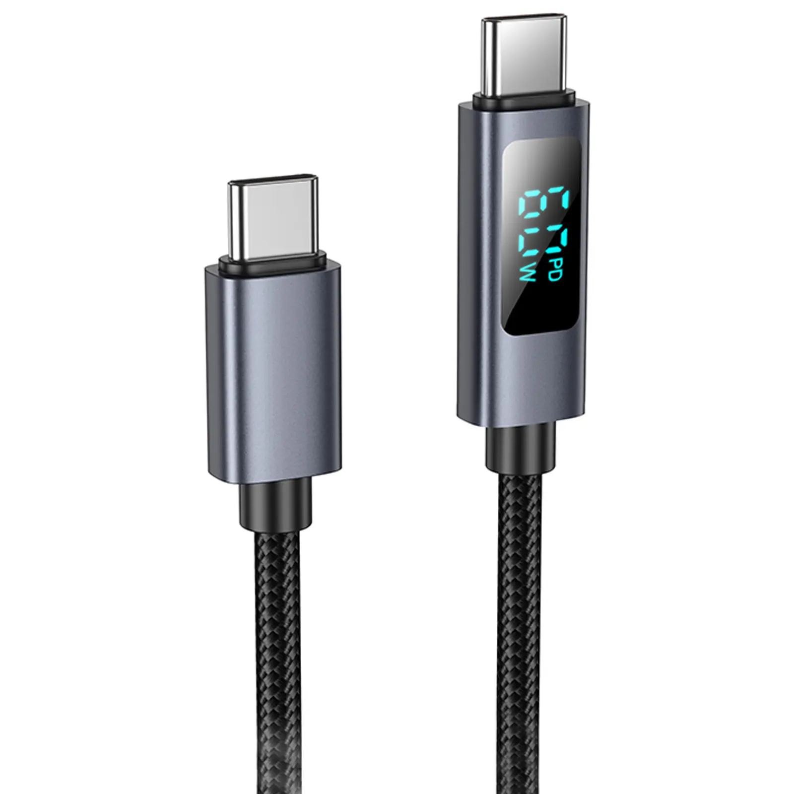 Дата кабель Hoco X112 Favor with display Type-C to Type-C 60W (1m), купить оптом с доставкой