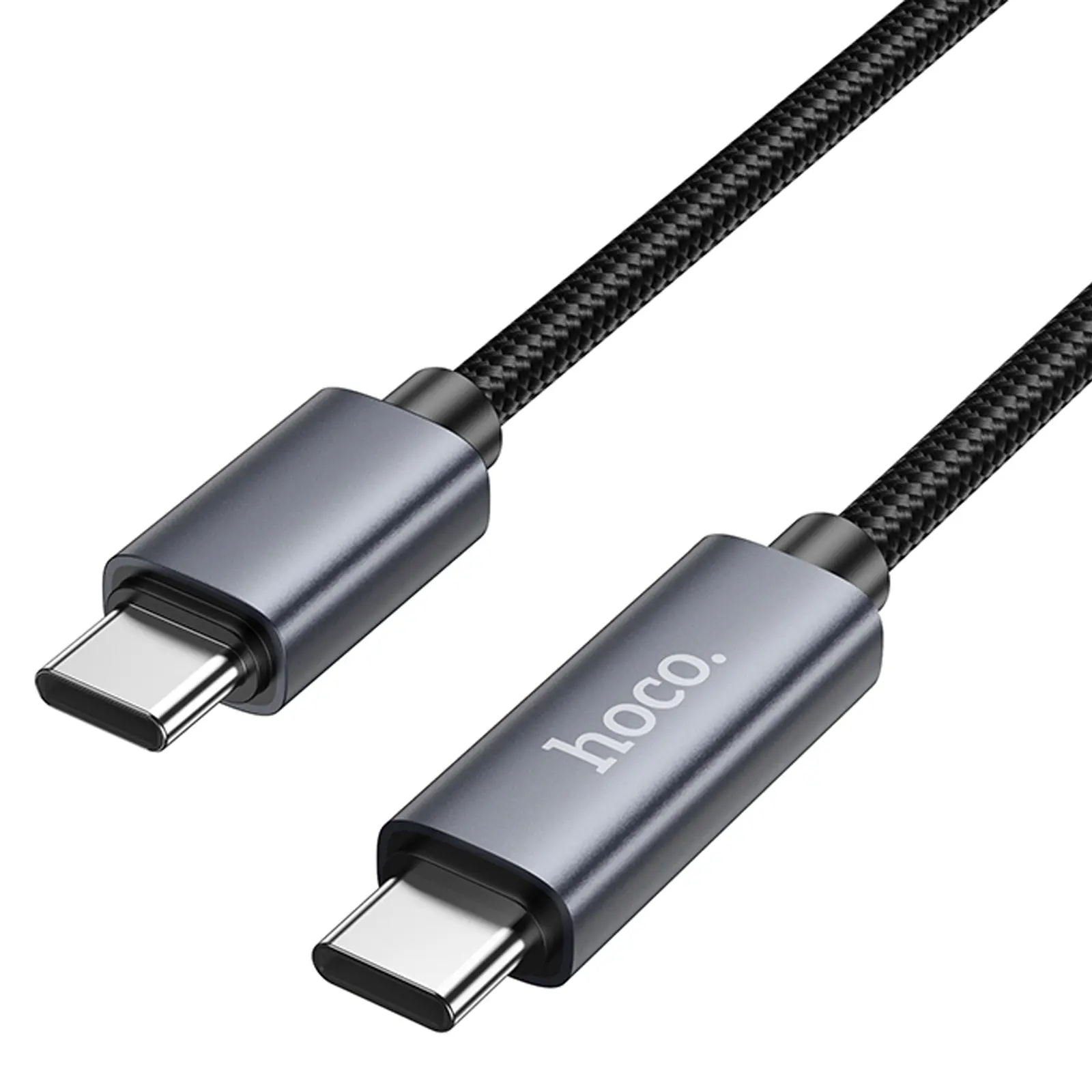 Дата кабель Hoco X112 Favor with display Type-C to Type-C 60W (1m), Black 2, купить оптом с доставкой