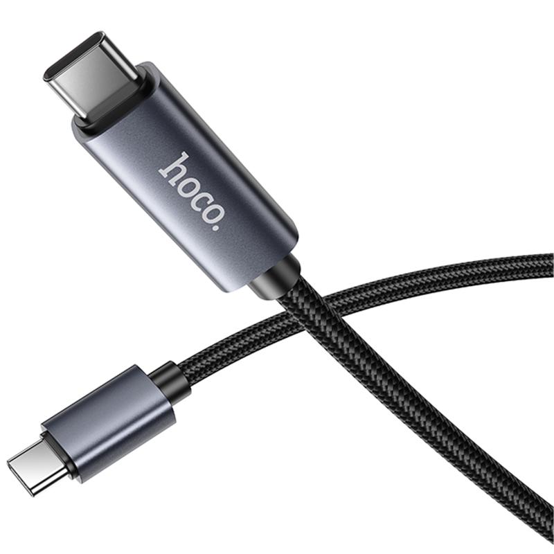 Дата кабель Hoco X112 Favor with display Type-C to Type-C 60W (1m) на малюнкі №4