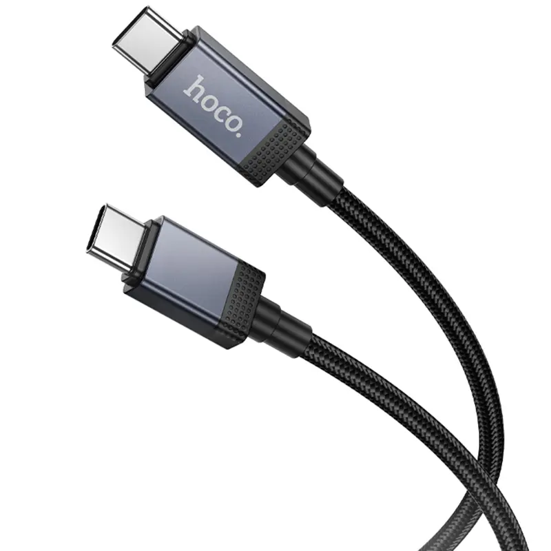 Дата кабель Hoco X118 Generous with display Type-C to Type-C 60W (1m), Black 1, купить оптом с доставкой