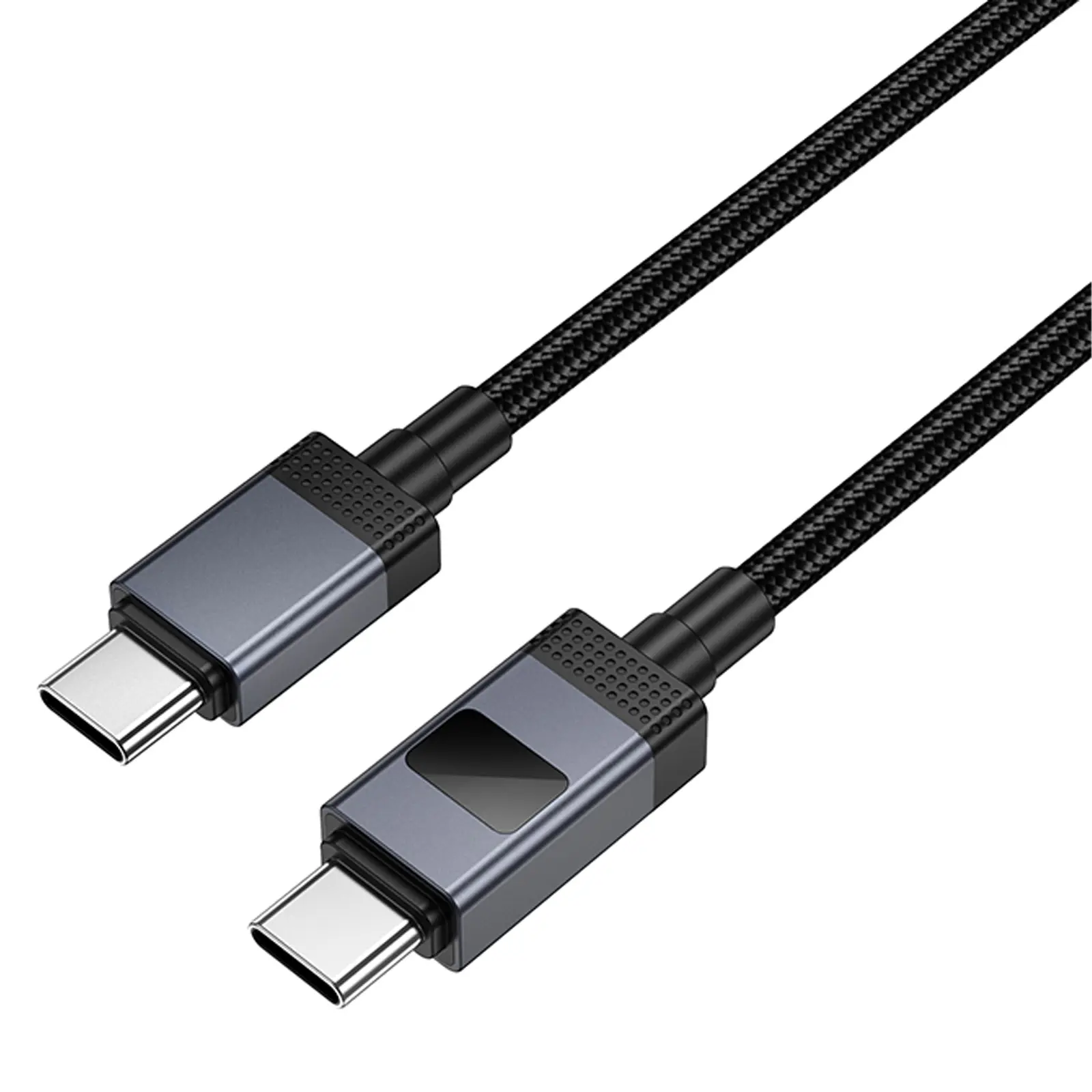 Дата кабель Hoco X118 Generous with display Type-C to Type-C 60W (1m), Black 5, купить оптом с доставкой