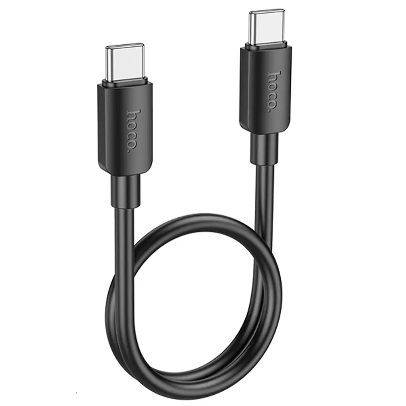 Дата кабель Hoco X96 Hyper Type-C to Type-C 60W (0.25m), Black, купить оптом с доставкой