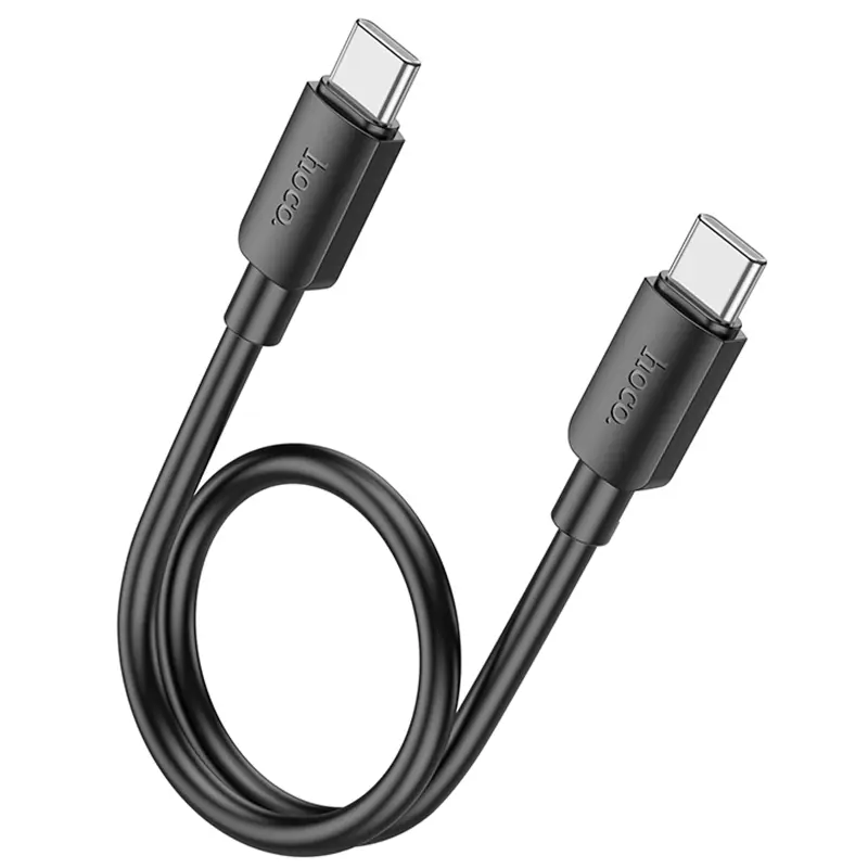 Дата кабель Hoco X96 Hyper Type-C to Type-C 60W (0.25m), Black 1, купить оптом с доставкой
