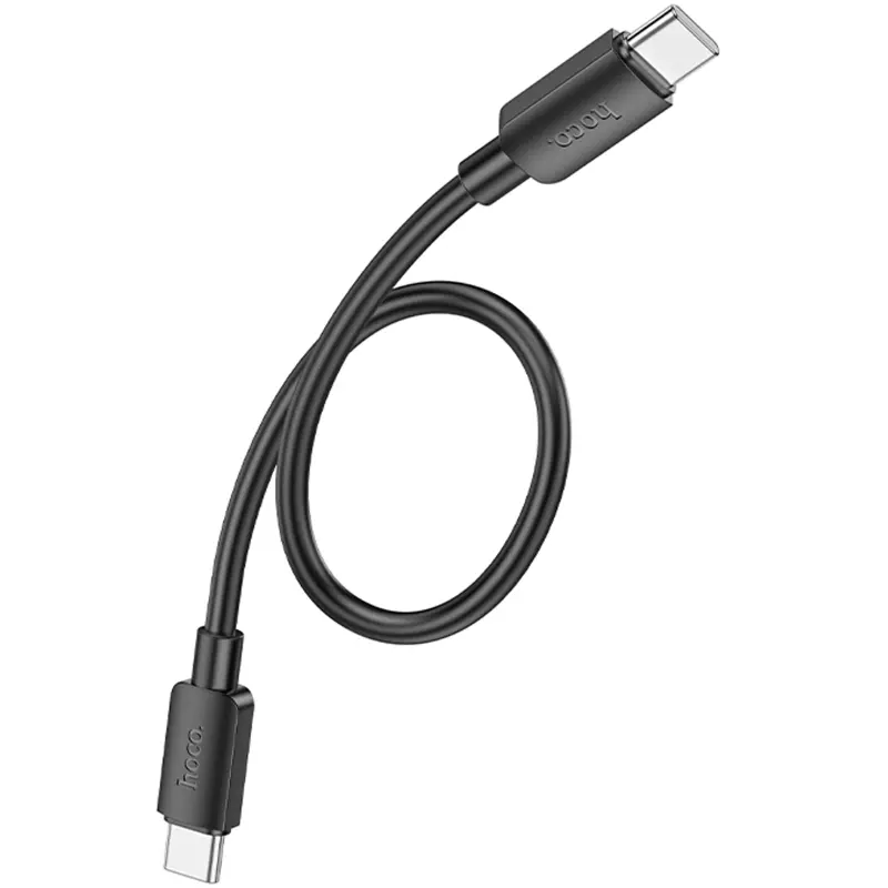 Дата кабель Hoco X96 Hyper Type-C to Type-C 60W (0.25m), Black 2, купить оптом с доставкой