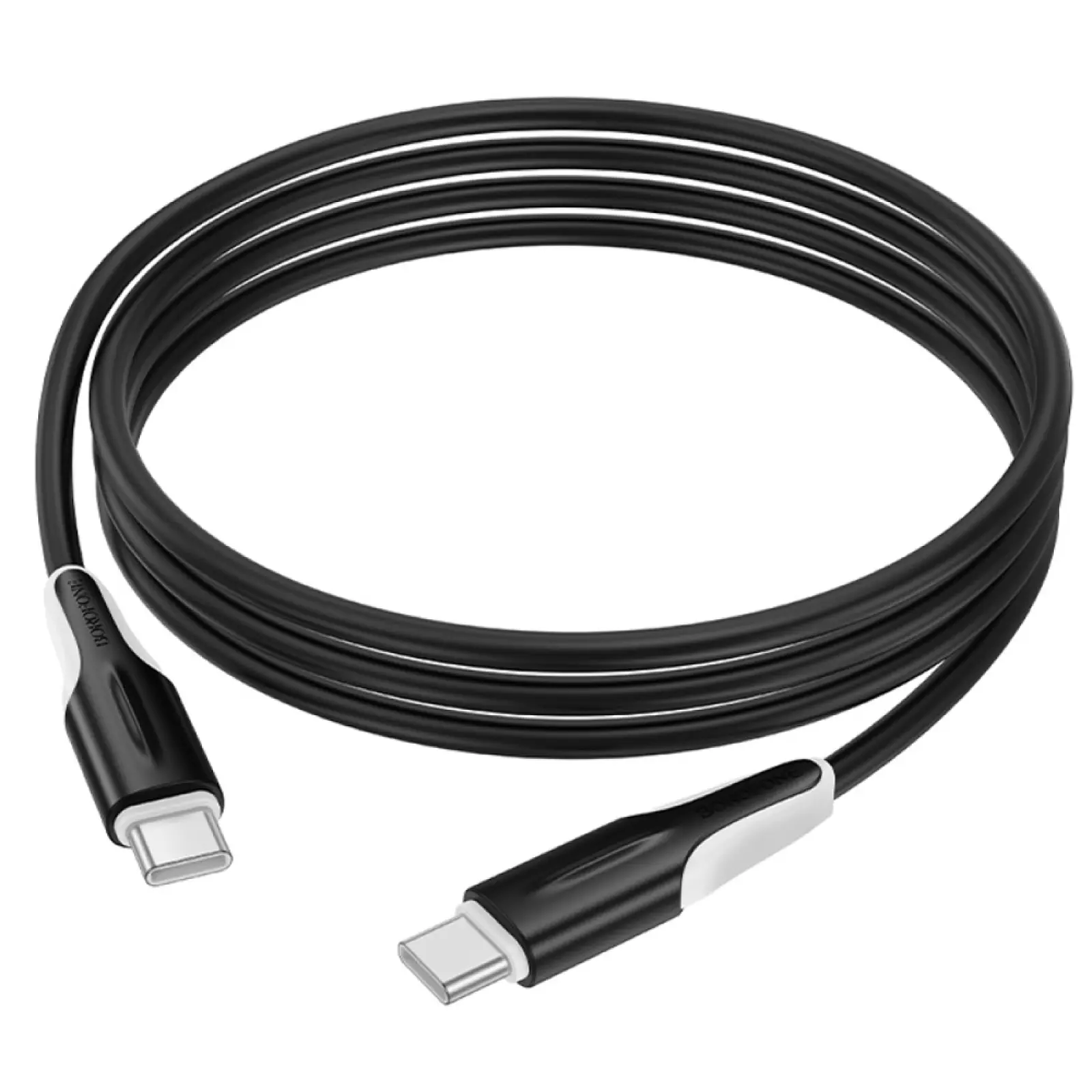 Дата кабель Borofone BX119 New Type-C to Type-C 60W (1m), Black 3, купить оптом с доставкой