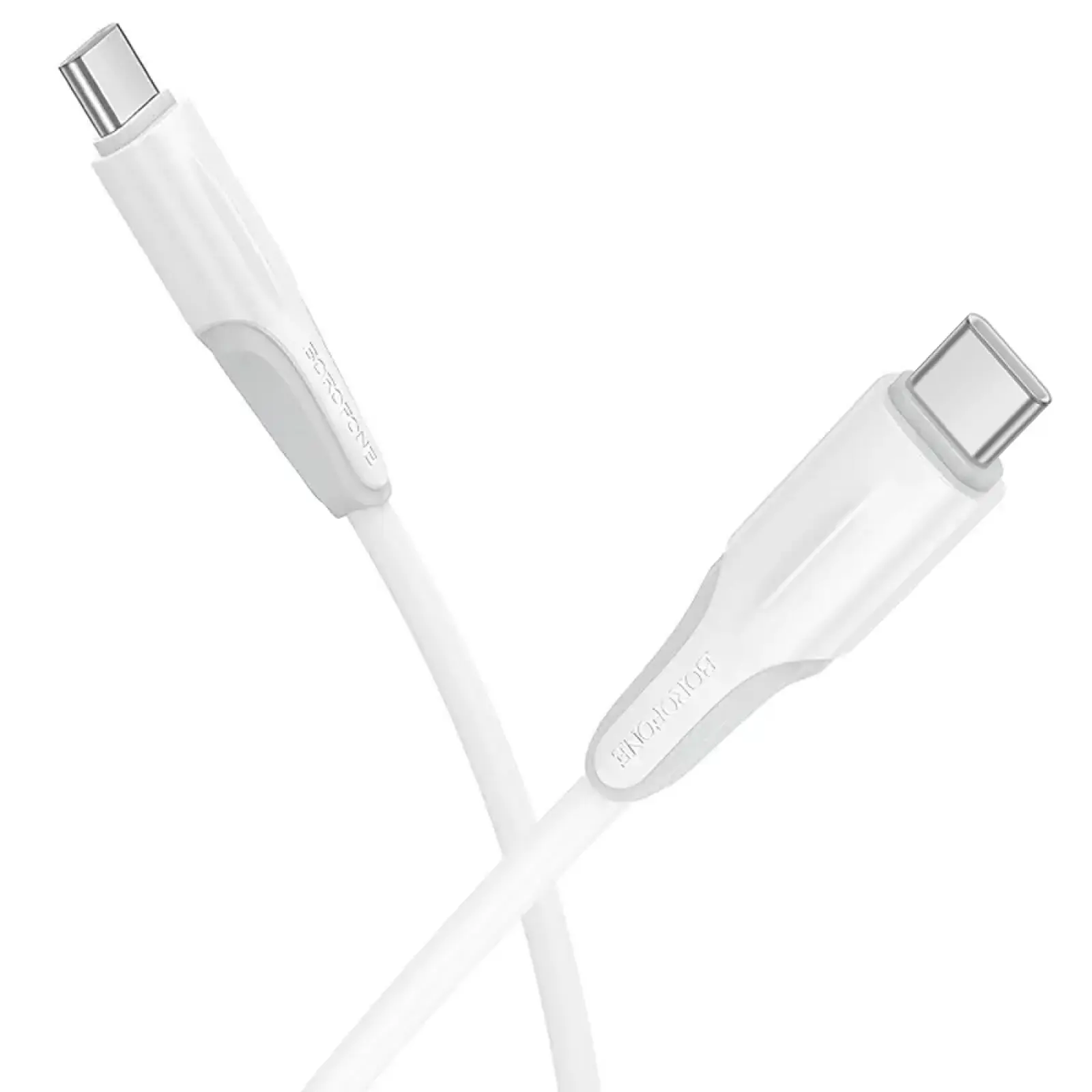 Дата кабель Borofone BX119 New Type-C to Type-C 60W (1m), White 1, купить оптом с доставкой