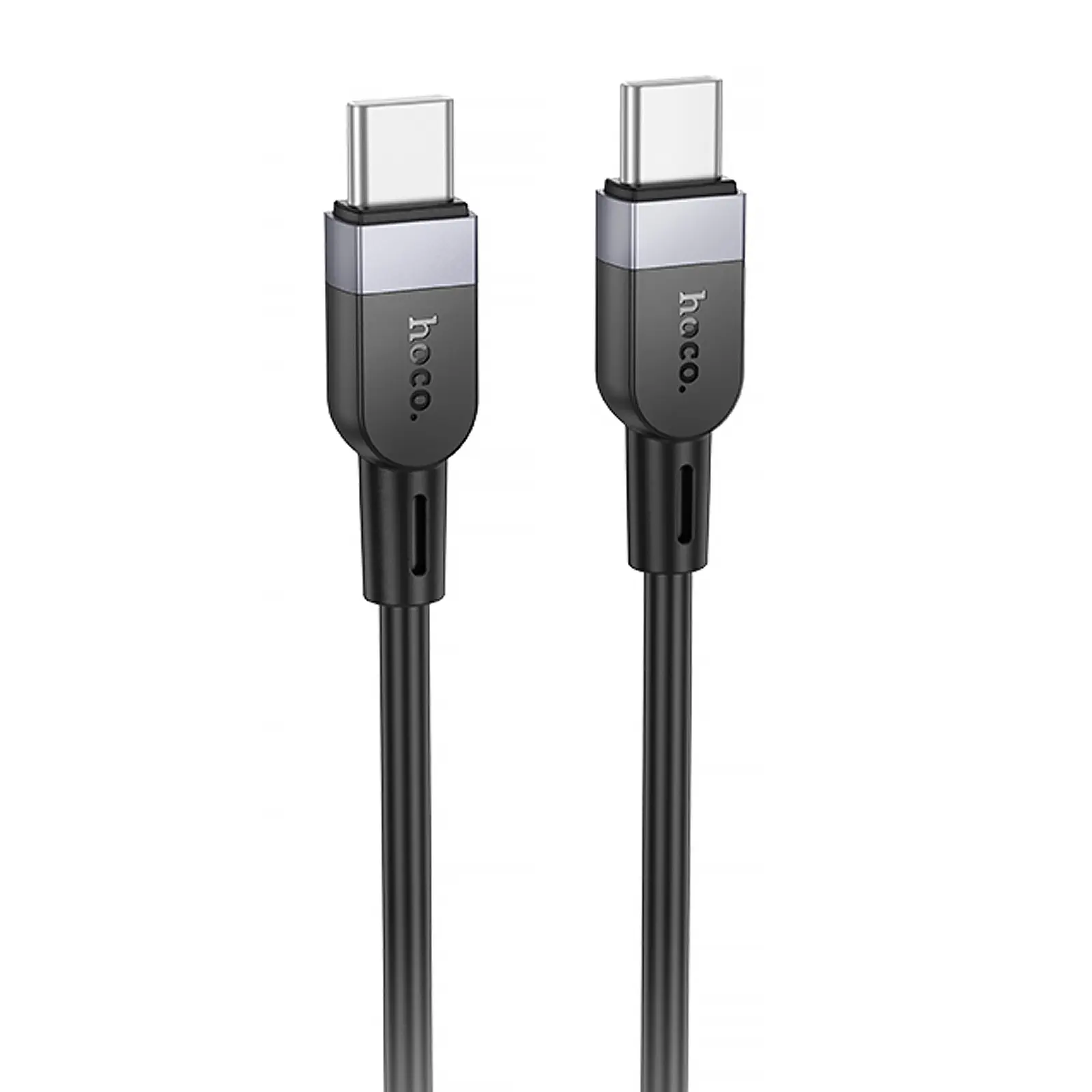Дата кабель Hoco X109 Energy silicone Type-C to Type-C 60W (1m), Black, купить оптом с доставкой