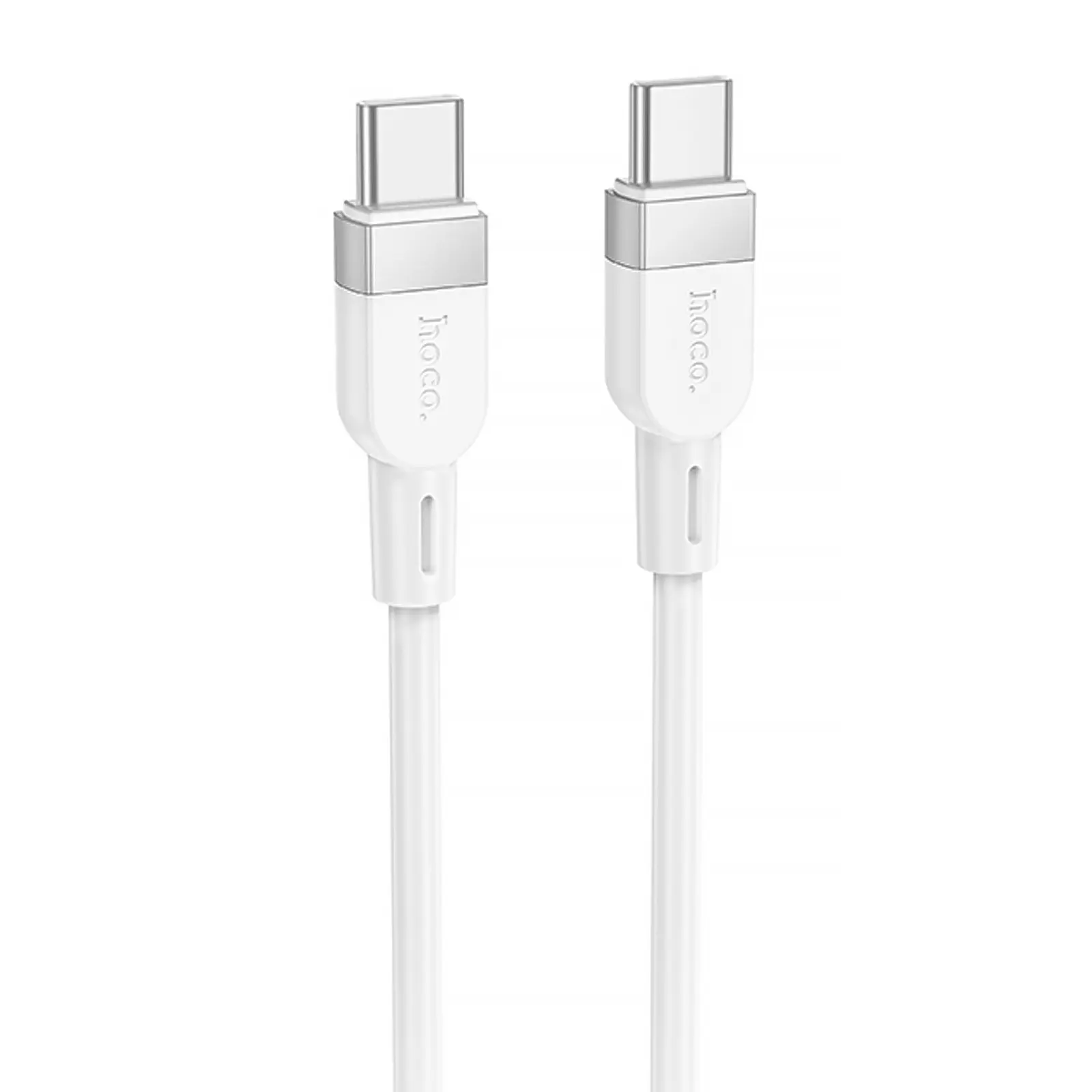 Дата кабель Hoco X109 Energy silicone Type-C to Type-C 60W (1m), White, купить оптом с доставкой