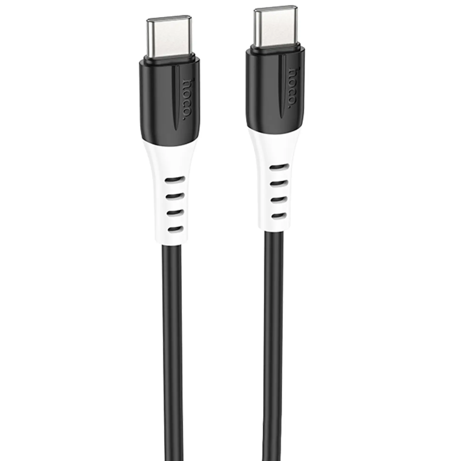 Дата кабель Hoco X82 Silicone Type-C to Type-C 60W (1m), Black, купити оптом з доставкою
