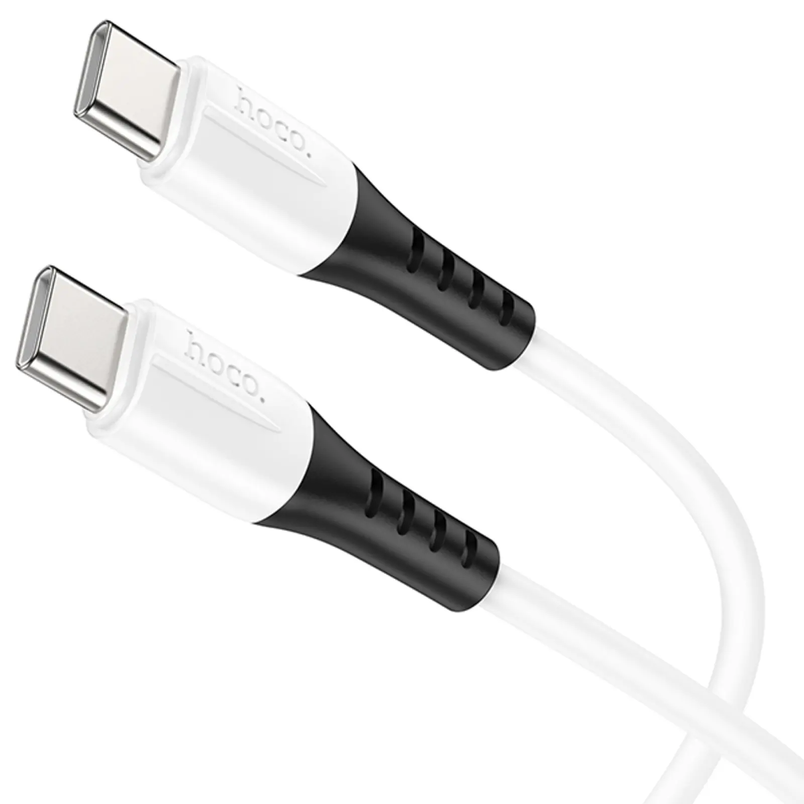 Дата кабель Hoco X82 Silicone Type-C to Type-C 60W (1m), White 1, купить оптом с доставкой