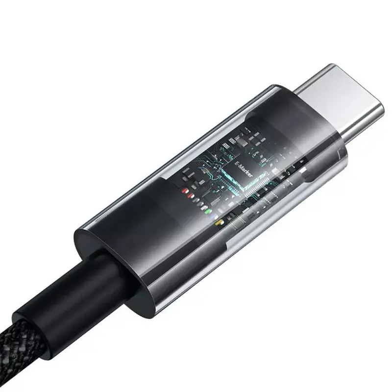 Дата кабель Baseus Gem Fast Charging Type-C to Type-C 100W (2m) (P10373000111-01), Cluster Black 4, купить оптом с доставкой